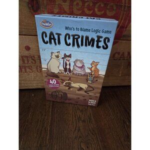 Cat Crimes Logic Game 100% Complete For Single Player or co-op EUC Thinkfun 2017